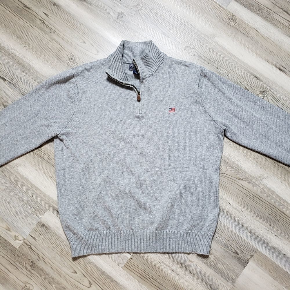 MEN'S POLO RALPH LAUREN PULLOVER SWEATER QUARTER ZIP SIZE LARGE